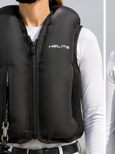 Helite Gilet Airbag 2 in 1 närbild framifrån