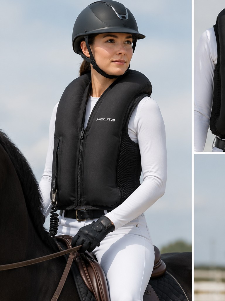 Helite Gilet Airbag 2 in 1 buren av ryttare till häst